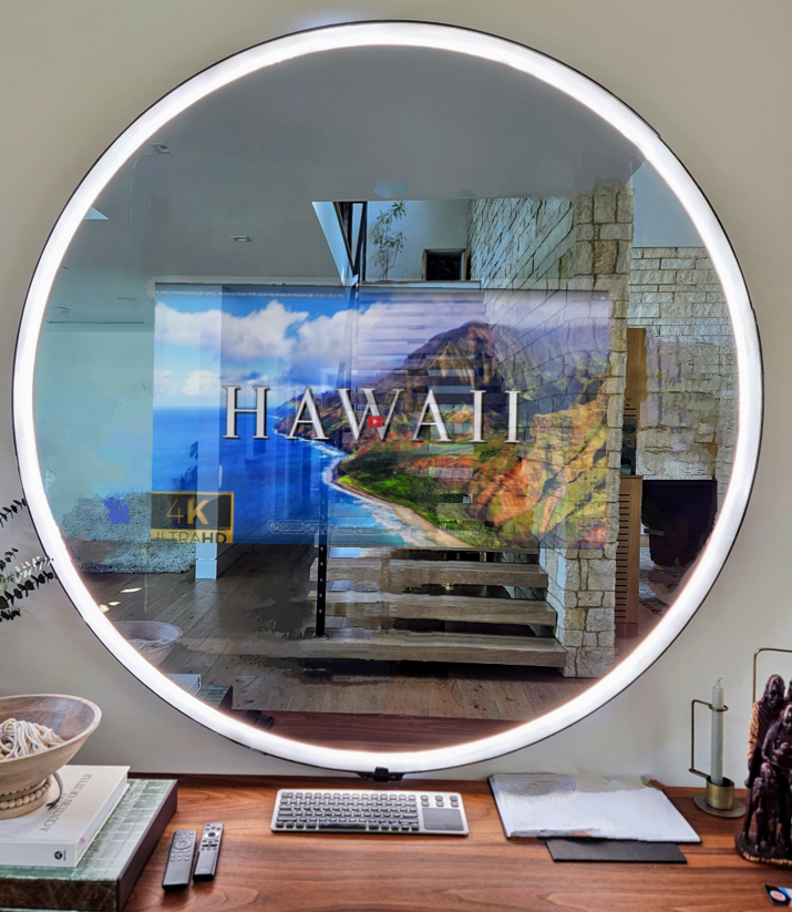 Custom Large Round Frameless Vanity Smart Mirror