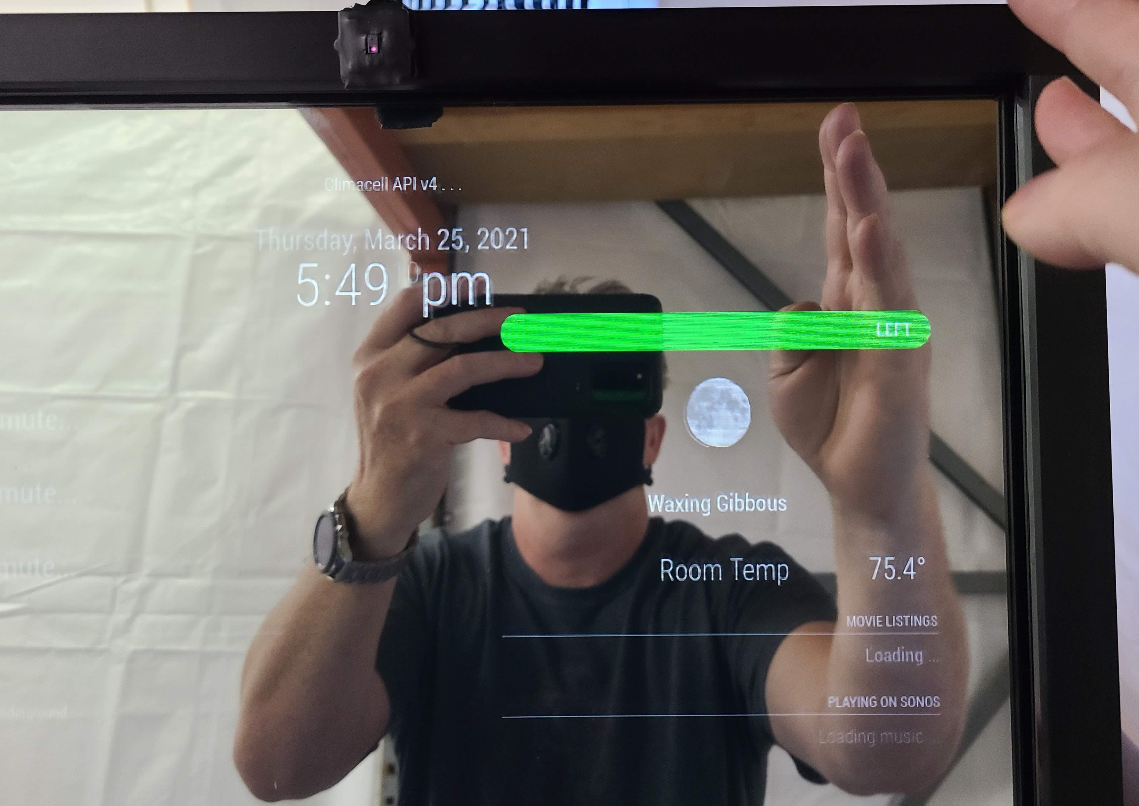 Google Assistant Smart Mirror Touchscreen 32"HD Display in 17"X29"X2" Black Aluminum Frame
