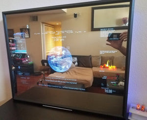 Google Assistant Smart Mirror-32"HD Display in 24"X30"X2.5" Black Frame